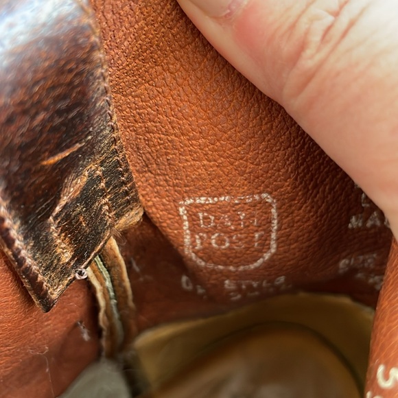 Dan Post Women Brown Leather Cowboy Booties size 7.5 - Picture 6 of 10